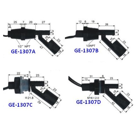 GE-1307 Plastic Level Switch | Water Float Switch