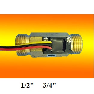 Brass rotor impeller type Flow Sensor