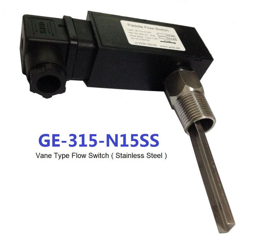 stainless steel vane type flow switch