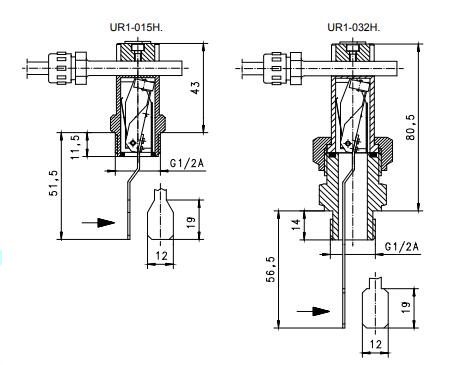 The drawing of flow switch